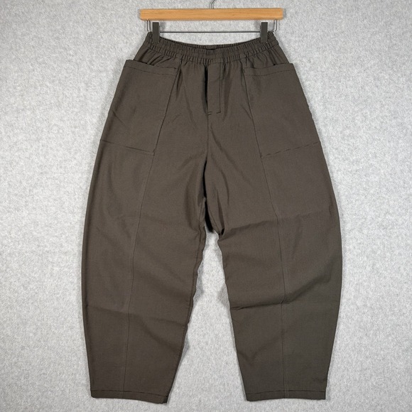 lululemon athletica Pants - Lululemon Lab Woven High-Rise Barrel Leg Trouser Nano Rover Womens 6 Pants $178